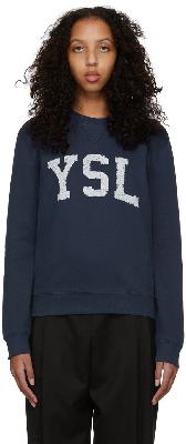 Saint Laurent Navy 'YSL' Sweater