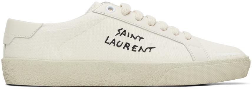 Saint Laurent Off-White Worn-Look Court Classic SL/06 Sneakers