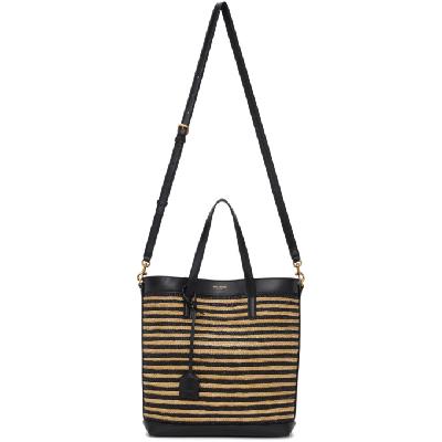 Saint Laurent Beige & Black Toy North/South Shopping Tote