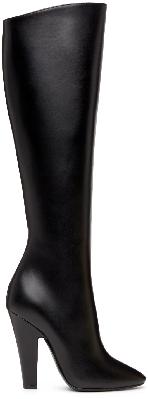 Saint Laurent Black Leather 68 Boots