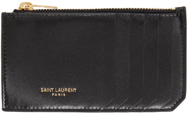 Saint Laurent Black Fragments Card Holder