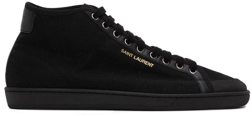 Saint Laurent Black Court Classic SL/39 Mid Sneakers