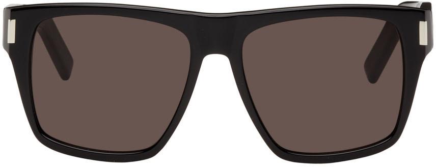 Saint Laurent Black SL 424 Rectangular Sunglasses