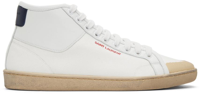 Saint Laurent Off-White Classic Canvas Sneakers