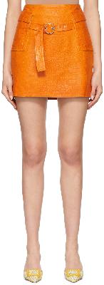 Saks Potts Orange New York Mini Skirt