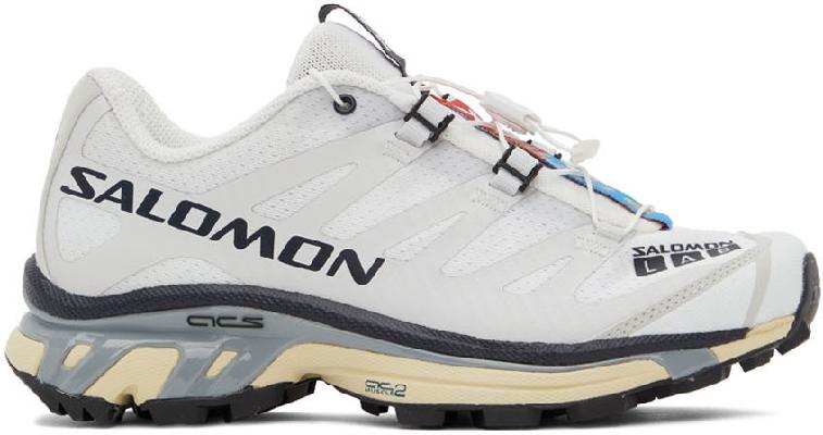 Salomon White & Gray XT-4 Low-Top Sneakers