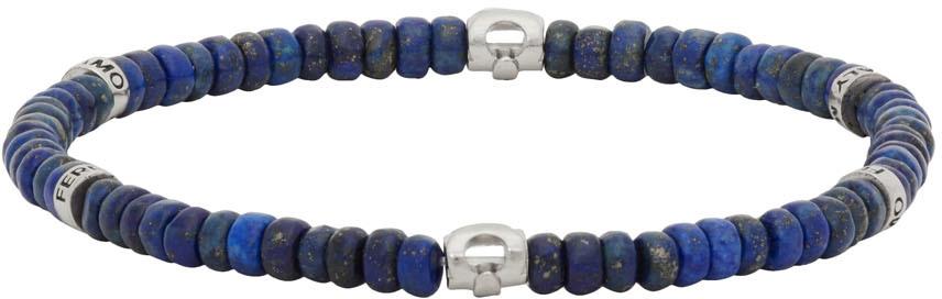Salvatore Ferragamo Blue Lapis Lazuli Bracelet