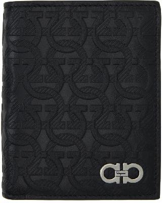Salvatore Ferragamo Black Logo Monogram Bifold Wallet