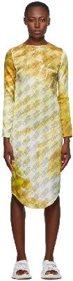 Serapis Yellow Silk Monogram Dress