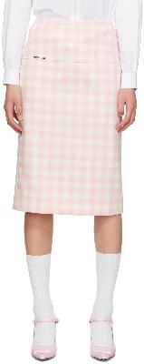 Shushu/Tong Pink & Off-White High Waist Skirt
