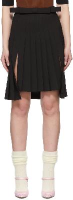 Shushu/Tong SSENSE Exclusive Black Split Pleated Skirt