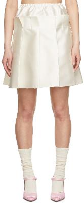 Shushu/Tong White Polyester Mini Skirt