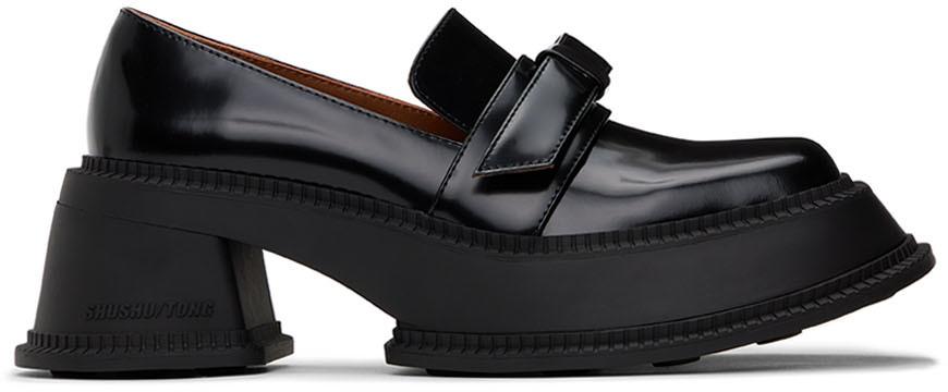 Shushu/Tong Black Platform Bow Loafers