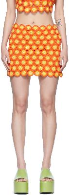 Simon Miller Orange Wizzy Miniskirt