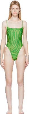 Simon Miller Green Linkky One-Piece Bikini Swimsuit