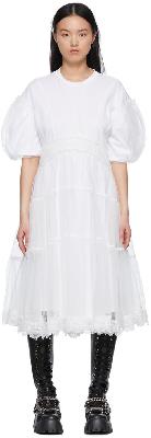 Simone Rocha White Supima Cotton Midi Dress