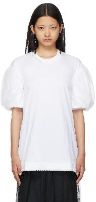 Simone Rocha White Embellished A-Line T-Shirt