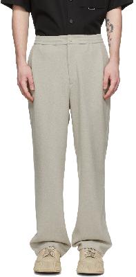 Solid Homme Grey Polyester Lounge Pants