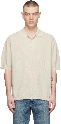 Solid Homme Beige Cotton Polo
