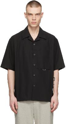 Solid Homme Black Cotton Shirt