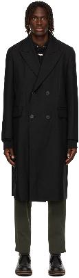Solid Homme Wool Double-Breasted Coat