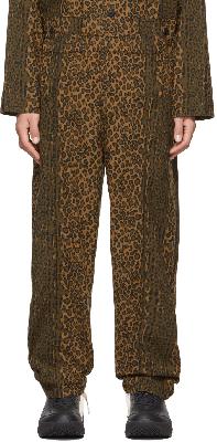 South2 West8 Brown Leopard Army String Trousers