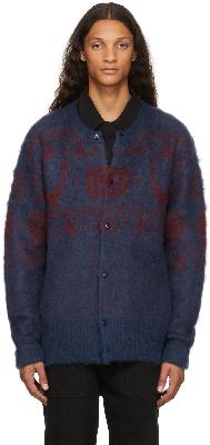 South2 West8 Navy & Red Nordic Cardigan