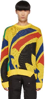 SPENCER BADU Yellow Kente Sweater