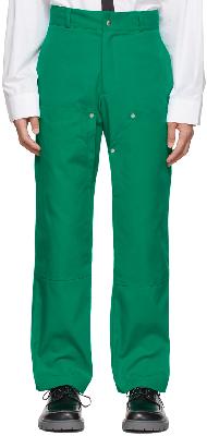 SPENCER BADU Green Wide-Leg Trousers