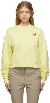 Sportmax Yellow Stretch Cotton Sweatshirt