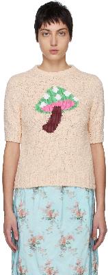Sportmax Off-White Mushroom Tonico Short Sleeve Sweater