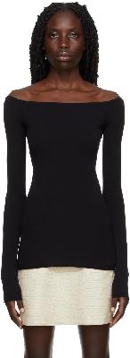 Sportmax Black Off-The-Shoulder Aria T-Shirt