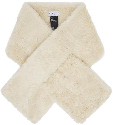 Stand Studio Off-White Faux-Fur Jayla Scarf