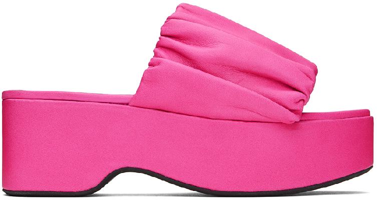 Staud Pink Nina Platform Sandals