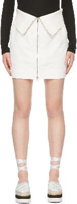 Stella McCartney Off-White Alter Mat Zip Mini Skirt