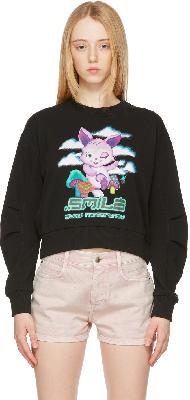 Stella McCartney Black 'Smile' Bunny Sweatshirt