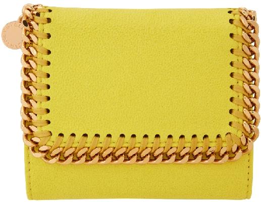 Stella McCartney Yellow Small Falabella Flap Wallet