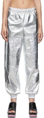 Stella McCartney Silver Shiny Metallic Trousers