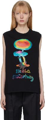 Stella McCartney Black Mushroom Print T-Shirt