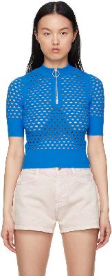 Stella McCartney Blue Viscose Zip Sweater