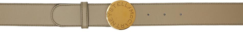 Stella McCartney Taupe Logo Buckle Belt