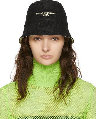 Stella McCartney Reversible Black & Yellow Organic Cotton Bucket Hat