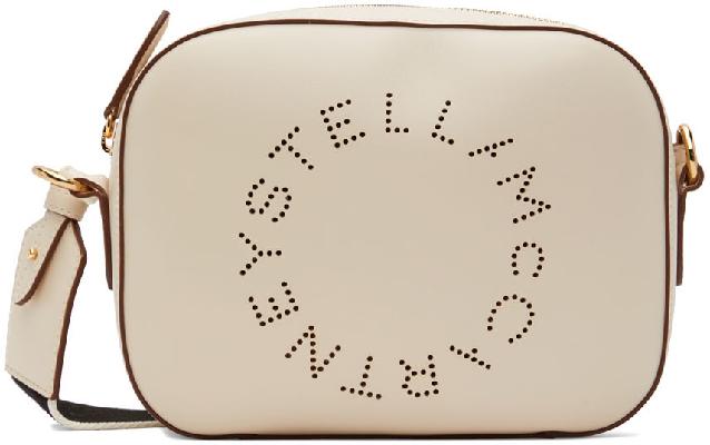 Stella McCartney White Mini Logo Shoulder Bag