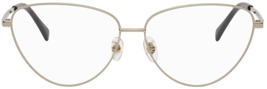 Stella McCartney Beige Oval Cat-Eye Glasses