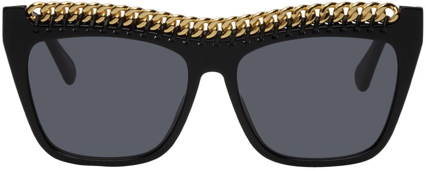Stella McCartney Black Curb Chain Sunglasses