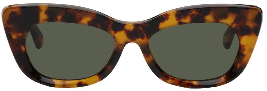 Stella McCartney Tortoiseshell Oval Cat-Eye Sunglasses