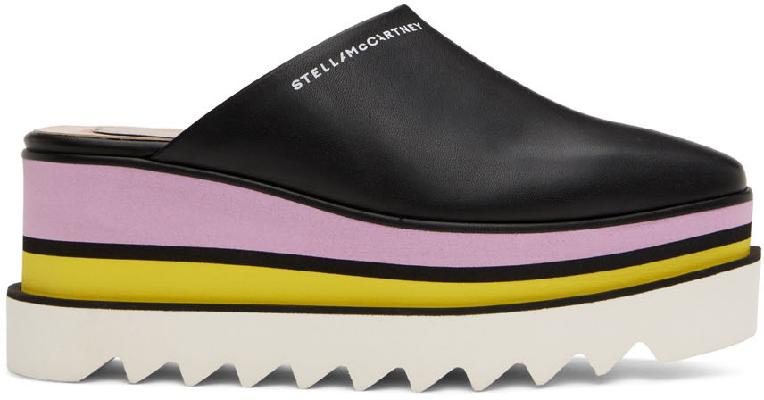 Stella McCartney Black Sneak-Elyse Platform Loafers
