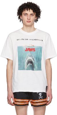 Stolen Girlfriends Club White Universal Pictures Edition 'Jaws' Poster T-Shirt