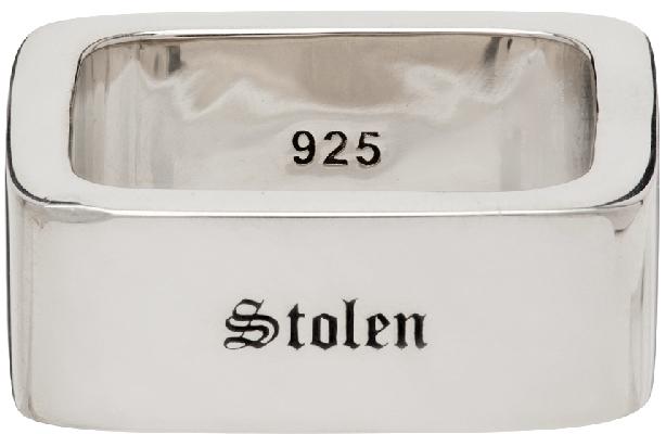 Stolen Girlfriends Club Silver Old English Link Ring