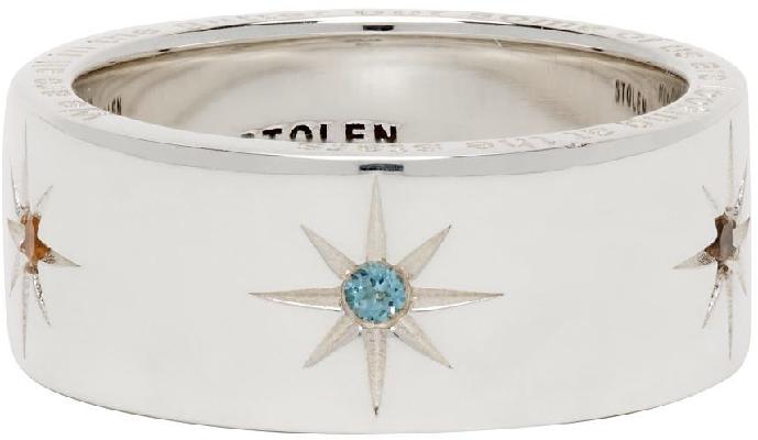 Stolen Girlfriends Club Silver Band Of Lucky Stars Ring